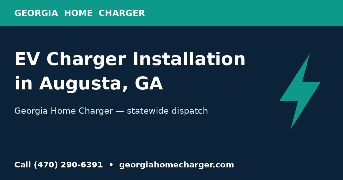 EV charger installation in Augusta, GA — Georgia Home Charger
