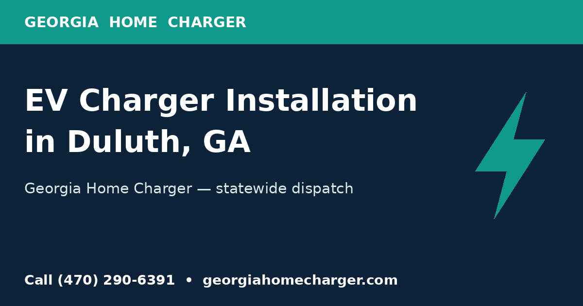 EV charger installation in Duluth, GA — Georgia Home Charger